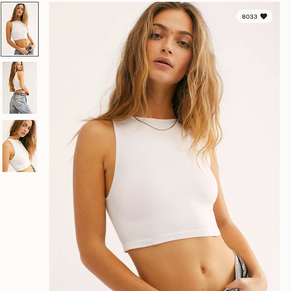 Free People Boatneck Brami white M/L NWT